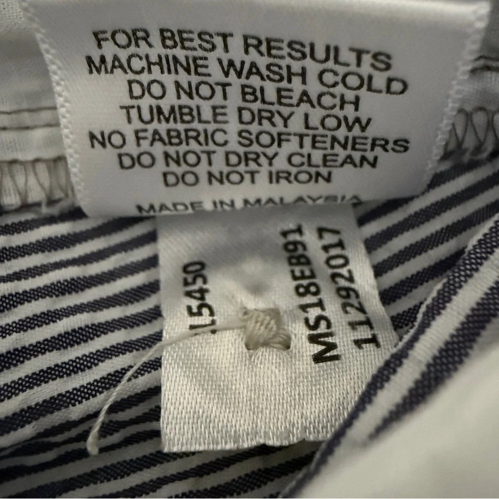 Peter‎ Millar Featherweight Seersucker Golf Shorts Men’s Size 36 Blue Striped